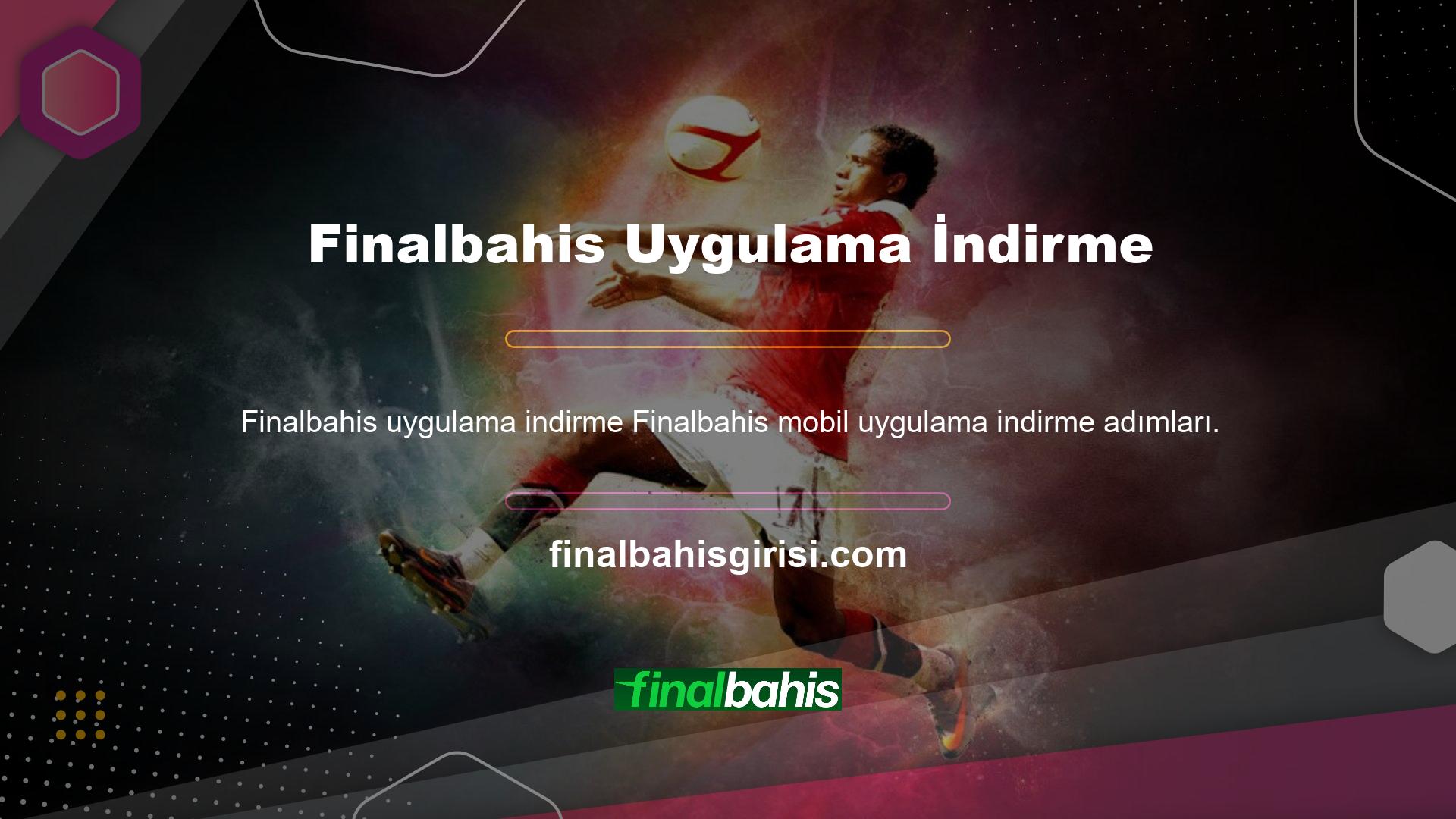 Finalbahis mobil uygulaması indirme adımı sırasında, bahisçiler aşağıdaki adımları izlemelidir; Mobil erişim için Google Play Store veya Appstore uygulamasını ziyaret etmelisiniz